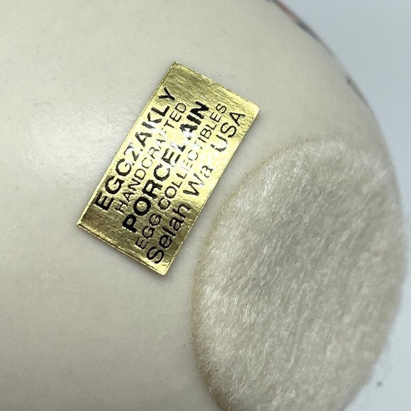 EGGZAKLY Porcelain Egg Lunardi 1785 Hot Air Balloon Spain 3" Decorative - Picture 4 of 4